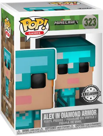 Figurine pop Alex avec Armure en Diamant - Minecraft - 1