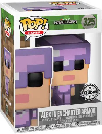 Figurine pop Alex avec Armure Enchantée - Minecraft - 1