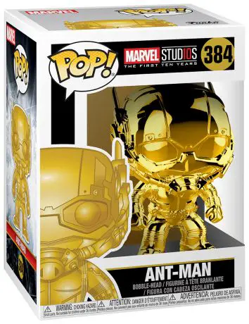 Figurine pop Ant-Man - Chrome Or - Marvel Studios - L'anniversaire des 10 ans - 1