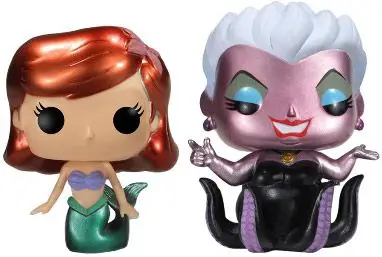 Figurine pop Ariel & Ursula - 2 pack - Métallique - Disney premières éditions - 2