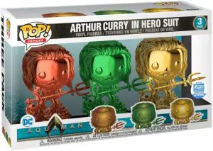 Figurine Arthur Curry en Costume de Héro – Chromé – 3 pack – Aquaman