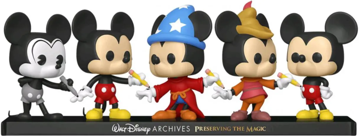 Figurine pop Avion fou Mickey, Mickey Classique, Sorcier Mickey, Mickey Haricot Magique & Mickey Mouse - 5 pack - Mickey Mouse - 2