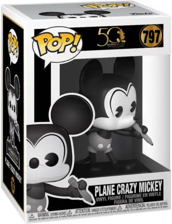 Figurine pop Avion fou Mickey - Noir & Blanc - Mickey Mouse - 1