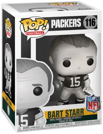 Figurine pop Bart Starr - Packers - Noir et Blanc - NFL - 1