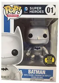 Figurine pop Batman - Argent Métallisé - DC Super-Héros - 1