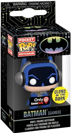 Figurine pop Batman (Gamer) - Brillant dans le noir & Porte-clés - Batman - 1
