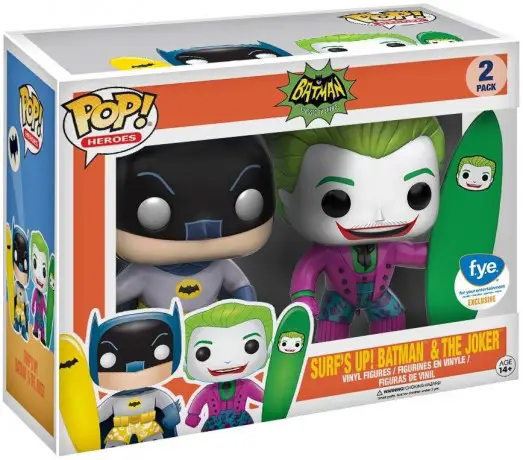 Figurine pop Batman & Le Joker avec Planches de Surf - 2 pack - Batman Série TV - 1