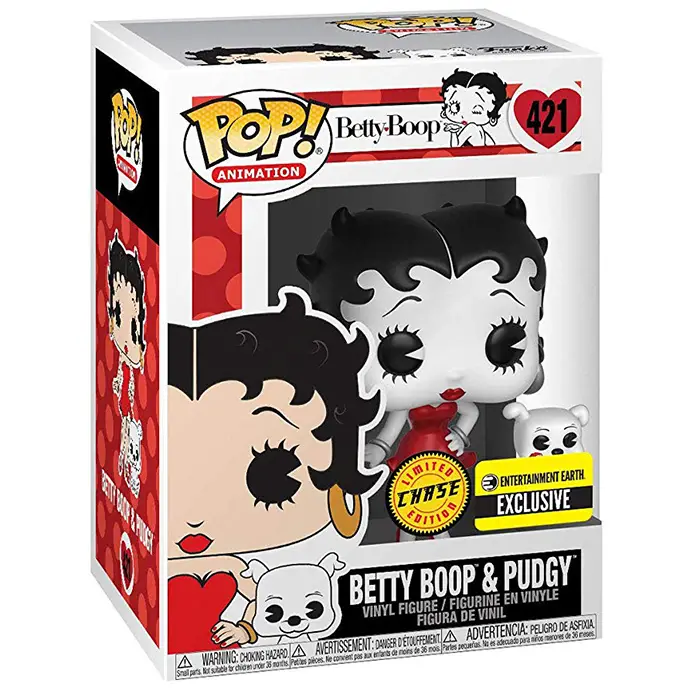 Figurine pop Betty Boop black and white and red chase - Betty Boop - 2