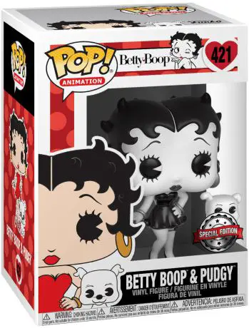 Figurine pop Betty Boop & Pudgy - Noir et Blanc - Betty Boop - 1