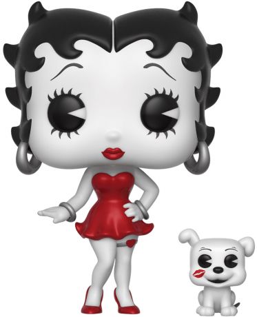 Figurine pop Betty Boop & Pudgy - Noir et Blanc & Rouge - Betty Boop - 2