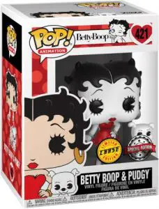 Figurine Betty Boop & Pudgy – Noir et Blanc & Rouge – Betty Boop- #421