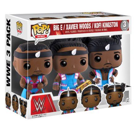 Figurine pop Big E, Xavier Woods & Kofi Kingstom - 3 pack - WWE - 1
