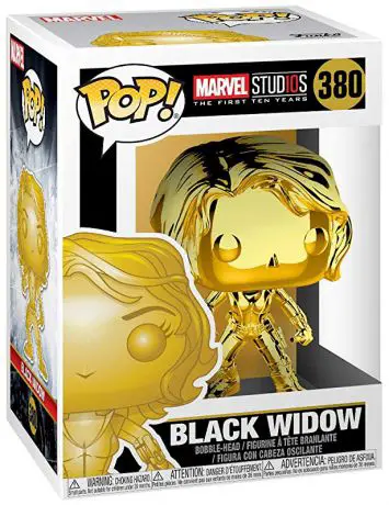 Figurine pop Black Widow - Chrome Or - Marvel Studios - L'anniversaire des 10 ans - 1