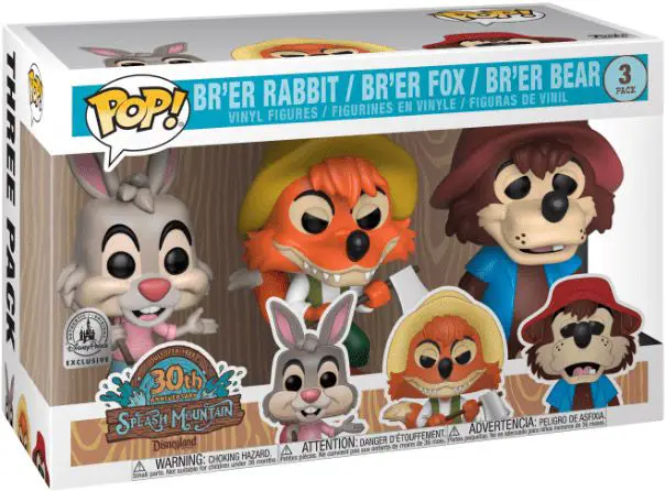 Figurine pop Br'er Rabbit, Br'er Fox & Br'er Bear - 3 pack - Parcs Disney - 1