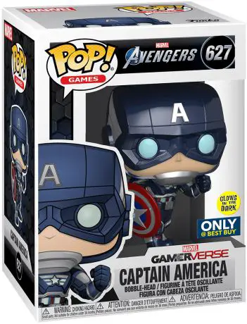 Figurine pop Captain America - Brillant dans le noir - Avengers Gamerverse - 1