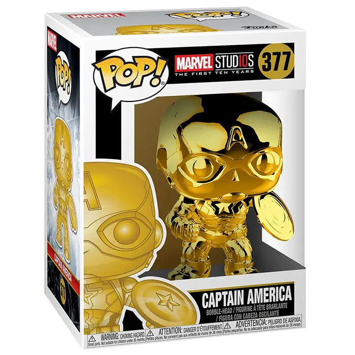 Figurine pop Captain America Gold - Marvel - 2