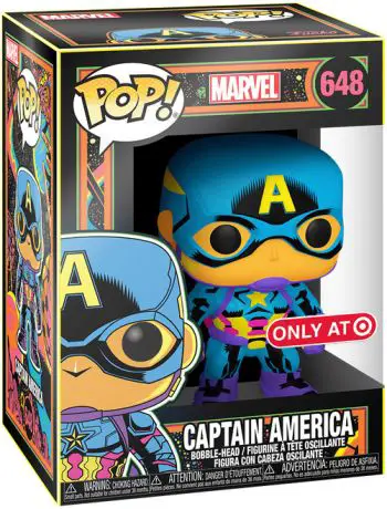 Figurine pop Captain America - Néon - Marvel Comics - 1