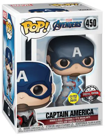 Figurine pop Captain American - Brillant dans le noir - Avengers Endgame - 1