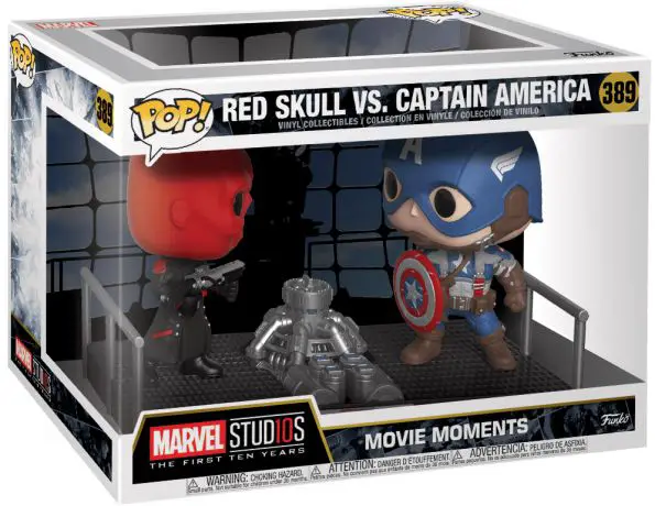 Figurine pop Crâne Rouge Vs Captain America - Marvel Studios - L'anniversaire des 10 ans - 1