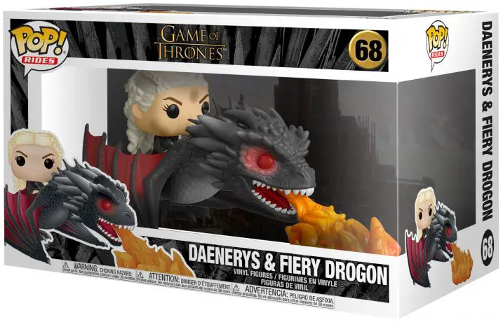 Figurine pop Daenerys sur Drogon crachant du feu - Game of Thrones - 1