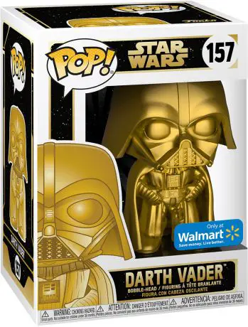 Figurine pop dark vador - Métallique Or - Star Wars Exclusivité Walmart - 1