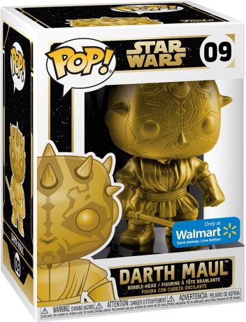 Figurine pop Darth Maul - Métallique Or - Star Wars Exclusivité Walmart - 1
