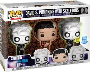 Figurine David S. Pumpkins avec Squelettes – Brillant dans le noir – 3 pack – Saturday Night Live