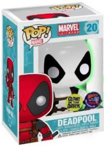 Figurine Deadpool noir et blanc – Brille dans le noir – Marvel Comics- #20