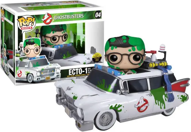 Figurine pop Dr Egon Spengler avec Ecto-1 - Ghostbusters - SOS fantômes - 1
