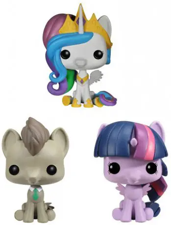 Figurine pop Dr Hooves, Princesse Celestia & Princesse Twilight Sparkle - 3 pack - Pocket - My Little Pony - 2