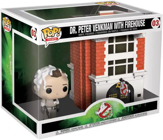 Figurine pop Dr Peter Venkman avec Caserne de pompiers - Ghostbusters - SOS fantômes - 1