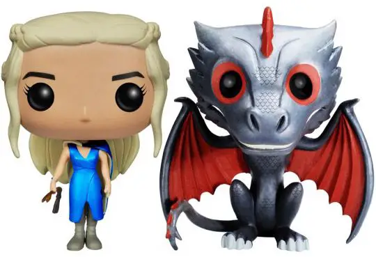 Figurine pop Drogon & Daenerys - 2 Pack - Métallique - Game of Thrones - 2