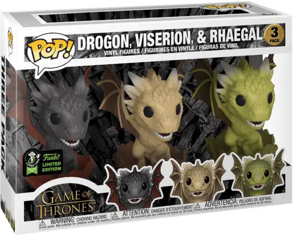 Figurine pop Drogon, Viserion, & Rhaegal - 3 Pack - Game of Thrones - 1
