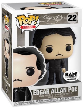 Figurine pop Edgar Allan Poe avec corbeau - Célébrités - 1