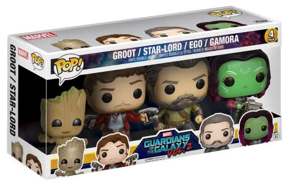 Figurine pop Ego, Gamora, Star-Lord, Groot - 4 pack - Les Gardiens de la Galaxie 2 - 1