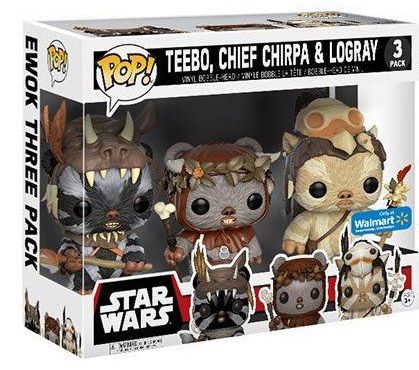 Figurine pop Ewoks Teebo Chirpa Logray - Pack 3 - Star Wars : The Clone Wars - 1