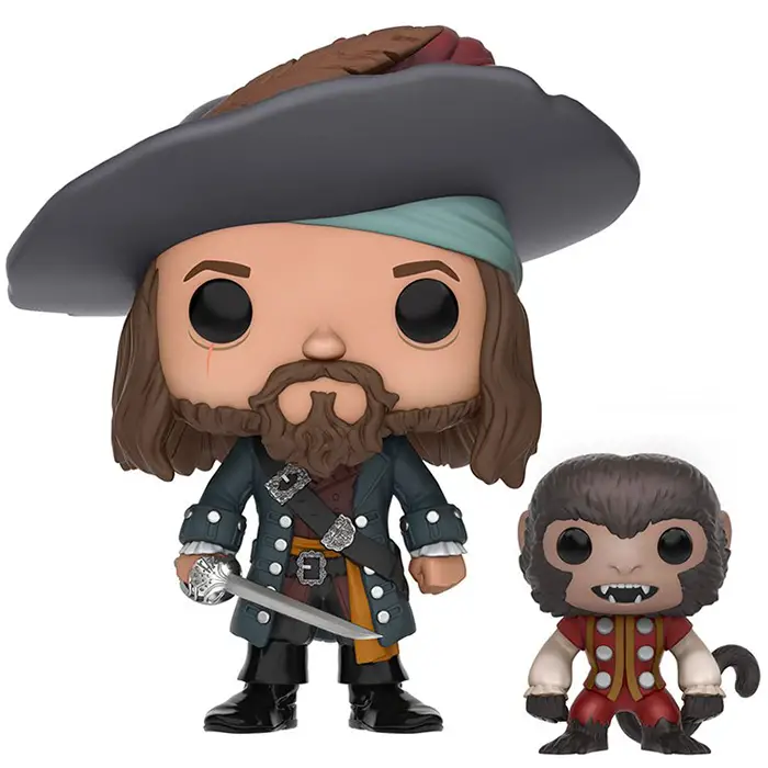 Figurine pop Figurines Barbossa and monkey - Pirates Des Caraïbes - 1