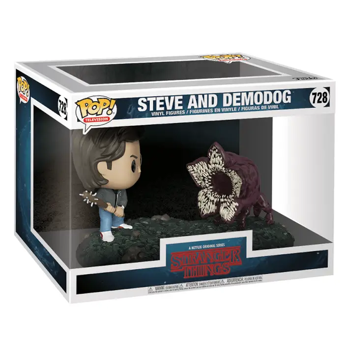 Figurine pop Figurines Movie Moments Steve with Demodogs - Stranger Things - 2