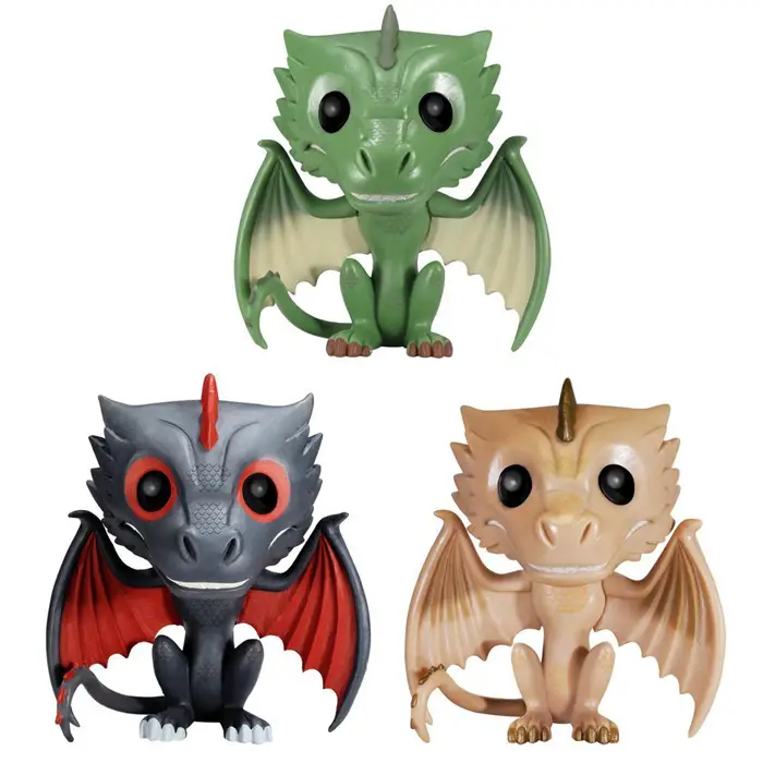 Figurine pop Figurines Rhaegal, Viserion et Drogon - Game Of Thrones - 1