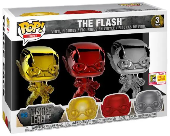 Figurine pop Flash - Chrome - 3 Pack - Justice League - 1