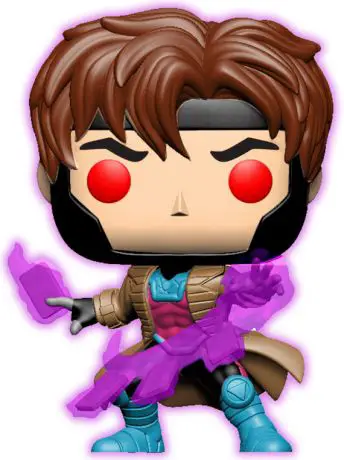 Figurine pop Gambit avec Cartes - Translucide & Brillant dans le noir - X-Men - 2