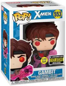 Figurine Gambit avec Cartes – Translucide & Brillant dans le noir – X-Men- #553