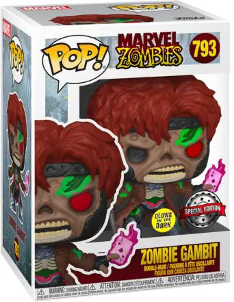 Figurine pop Gambit en Zombie - Glow In The Dark - Marvel Zombies - 1