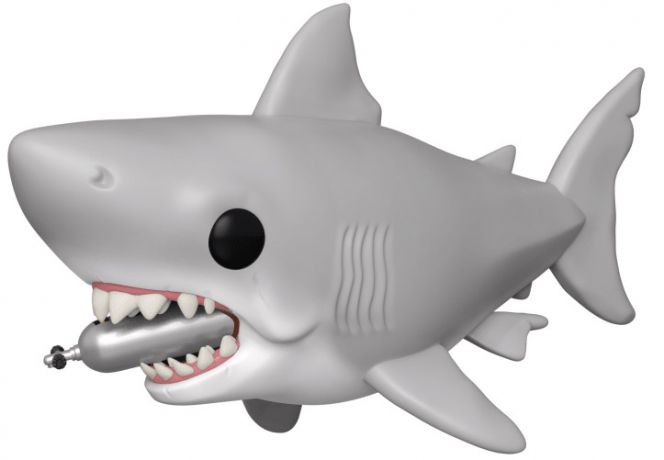 Figurine pop Grand requin blanc avec réservoir de plongée - 15 cm - Les Dents de la Mer - 2
