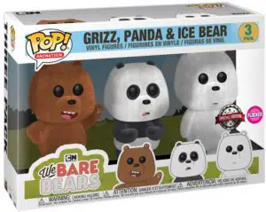 Figurine Grizzly, Panda & Polaire – Floqué – 3 pack – Ours pour un et un pour t’ours