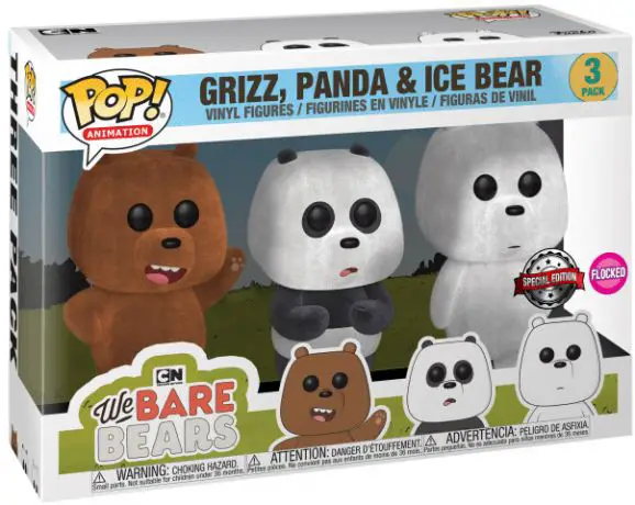 Figurine pop Grizzly, Panda & Polaire - Floqué - 3 pack - Ours pour un et un pour t'ours - 1