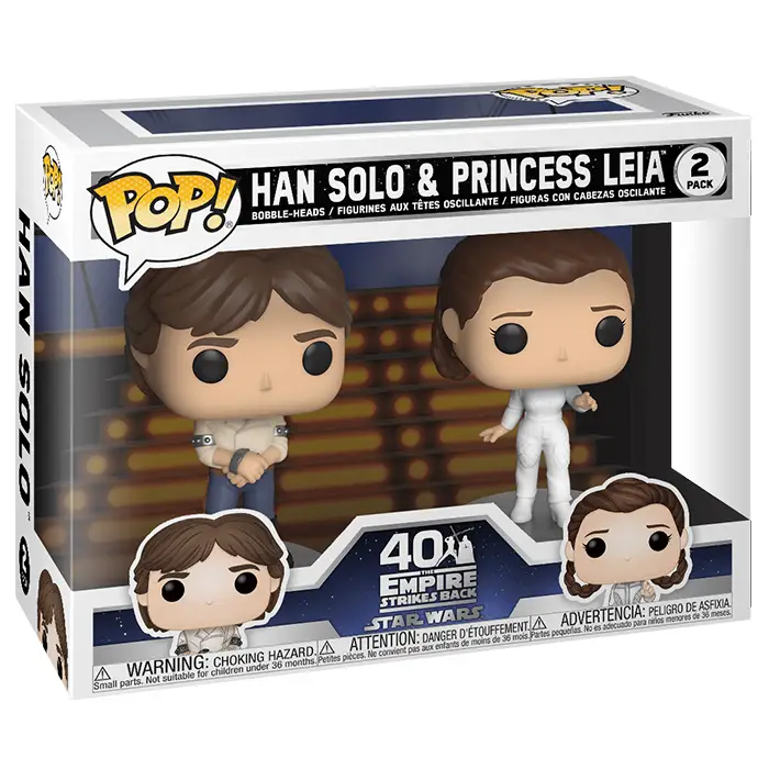 Figurine pop Han Solo & Princess Leia - Star Wars - 2