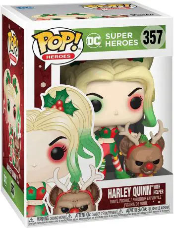 Figurine pop Harley Quinn avec Assistant (Noël) - DC Super-Héros - 1