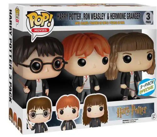 Figurine pop Harry Ron & Hermione - 3 pack - Harry Potter - 1