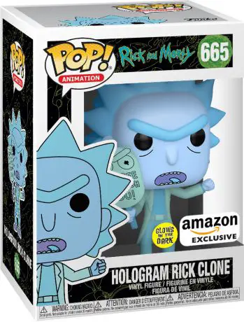 Figurine pop Hologram Rick Clone - Brillant dans le noir - Rick et Morty - 1